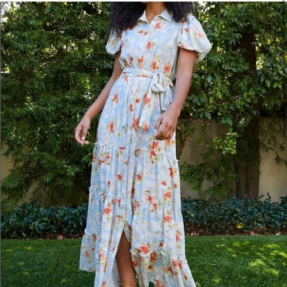 MISA Eveleigh Floral Button Front Maxi Dress XS - Picture 3 of 14